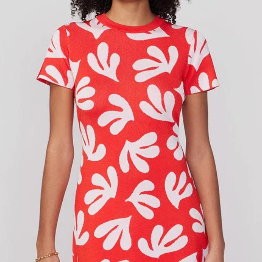 Kitri red and white knit mini dress